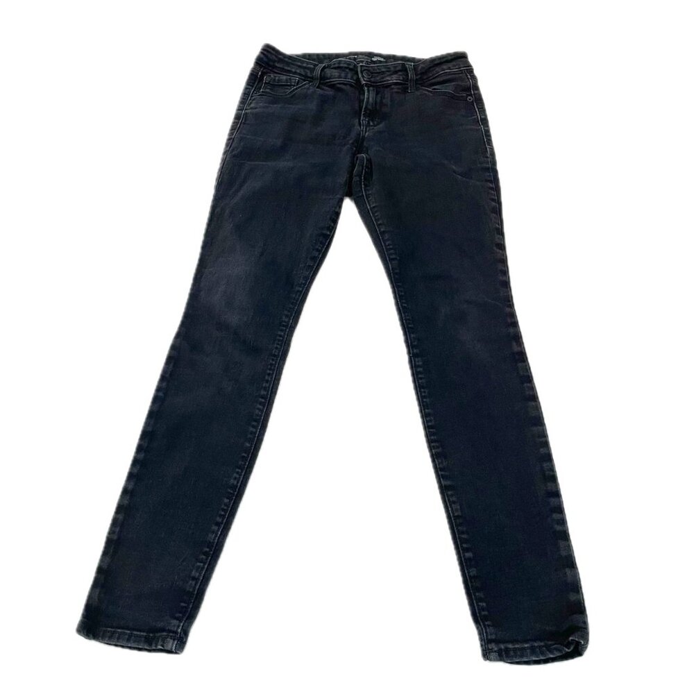 Old Navy Womens Mid-Rise Rockstar Super Skinny Black Jeans Size 2